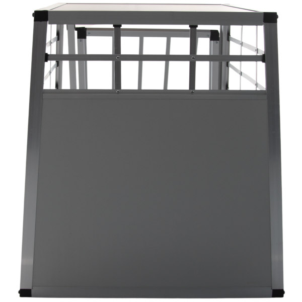 Premium Autositzbox Ellipse - Mittel - 69 x 54 x 50 cm - Hellgrau - Aluminium Reisebox